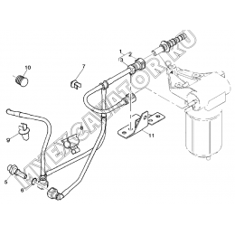 Топливный трубопровод/INJECTION PUMP TO FILTER PIPE, ENGINE 1104D-44TA / CA, 4TA (S/N: A80001-) G1-23-3 Hidromek HMK 102 S