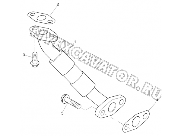 Трубопроводы/LEAK-OFF PIPES, ENGINE 1104D-44TA, TIER III (S/N: A80001-) G1-18-3 Hidromek HMK 102 S