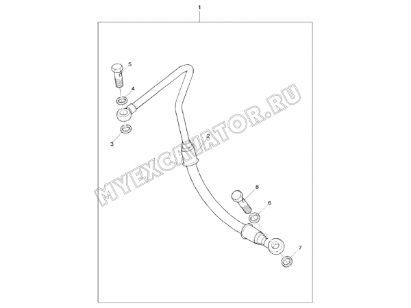 Трубопроводы/FEED PIPES, ENGINE 1104D-44TA, TIER III (S/N: A80001-) G1-18-2 Hidromek HMK 102 S