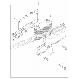 Маслоохладитель/OIL COOLER, ENGINE 1104D-44TA, TIER III (S/N: A80001-) G1-9-1 Hidromek HMK 102 S