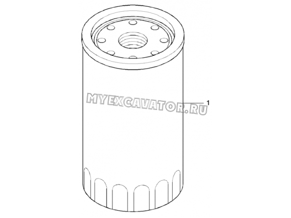 Масляный фильтр/REMOTE LUBRICATING OIL FILTER, ENGINE 1104D-44TA, TIER III (S/N: A80001-) G1-10-1 Hidromek HMK 102 S