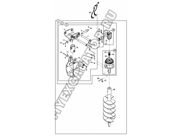 Буровое оборудование/AUGER (S/N: A80001-) A2-3-1-OP3 Hidromek HMK 102 S