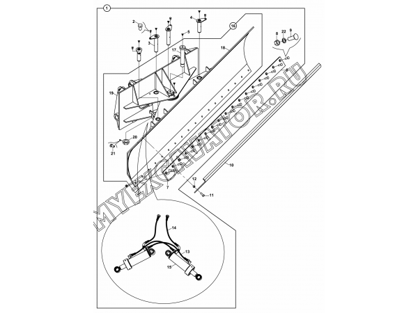 Отвал/LEVELLING, BLADE (S/N: A80001-) A1-6-1-OP1 Hidromek HMK 102 S