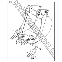 Ковш/BUCKET, BACKHOE (S/N: A80001-) A2-1-1-OP1 Hidromek HMK 102 S