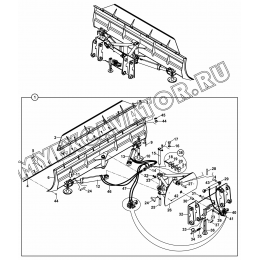 Отвал/LEVELLING BLADE, WITH TWO AXIS TURN (S/N: A80001-) A1-6-1-OP3 Hidromek HMK 102 S