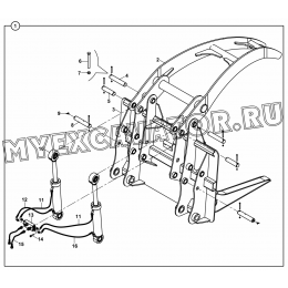 Захват для бревен/LOG FORK, 2+1 CLAMP (S/N: A80001-) A1-7-1-OP1 Hidromek HMK 102 S