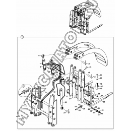 Гидроцилиндр/LOG FORK, WITH VERTICAL MOVEMENT (S/N: A80001-) A1-7-1-OP2 Hidromek HMK 102 S