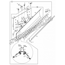 Отвал/LEVELLING, BLADE, QUICK COUPLER (S/N: A80001-) A1-6-1-OP2 Hidromek HMK 102 S