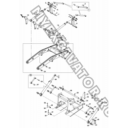 Погрузочное оборудование/LOADER MOUNTING-1, LOADER ARM WITH BOX SECTION (S/N: A80001-) B3-2-1 Hidromek HMK 102 S