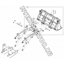 Погрузочное оборудование/LOADER ATTACHMENT MOUNTING (S/N: A80001-A80458) B3-1-1 Hidromek HMK 102 S