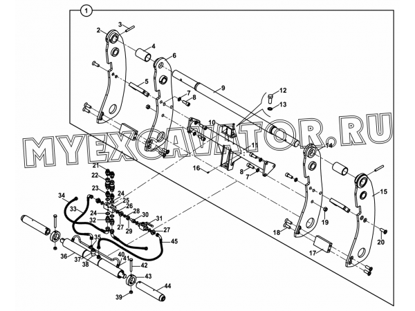 Погрузочное оборудование/QUICK COUPLER, LOADER (S/N: A80001-) A1-5-1 Hidromek HMK 102 S