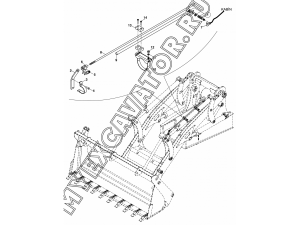 Погрузочное оборудование/SHOVEL LEVELLING MECHANISM (S/N: A80001-) B3-3-1 Hidromek HMK 102 S