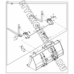 Погрузочное оборудование/SHOVEL, FORKLIFT MOUNTED (S/N: A80001-) A1-3-1-OP1 Hidromek HMK 102 S