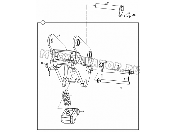 Рабочее оборудование/QUICK COUPLER, BACKHOE (S/N: A80001-) A2-6-1 Hidromek HMK 102 S