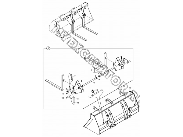 Погрузочное оборудование/SHOVEL, FORKLIFT MOUNTED (S/N: A80001-) A1-3-1-OP2 Hidromek HMK 102 S