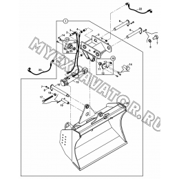 Рабочее оборудование/TILTING BUCKET (S/N: A80001-) A2-5-1 Hidromek HMK 102 S