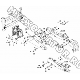 Экскаваторное оборудование/MOUNTINGS, BACKHOE COMPONENTS (S/N: A80428-) B4-1-1/01 Hidromek HMK 102 S