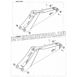 Экскаваторное оборудование/MAIN BOOM (S/N: A80001-) B4-4-1/01 Hidromek HMK 102 S