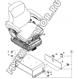 Сиденье оператора/OPERATOR SEAT, (1153486), MSG85-00 (S/N: A80001-) B2-9-1-0P1 Hidromek HMK 102 S