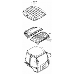 Крыша/CAB INTERIOR TRIMMING AND ROOF (S/N: A80001-) B2-2-1 Hidromek HMK 102 S