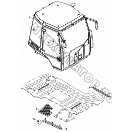 Кабина/OPERATOR CAB, JOYSTICK MECHANISM (S/N: A80001-) B2-1-1-OP2 Hidromek HMK 102 S