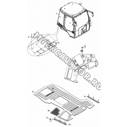 Кабина/OPERATOR CAB, LEVERS MECHANISM (S/N: A80001-) B2-1-1-OP1 Hidromek HMK 102 S