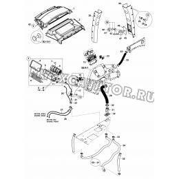 Система отопления/HEATER, HEATING SYSTEM (S/N: A80001-A80060) H1-4-1 Hidromek HMK 102 S