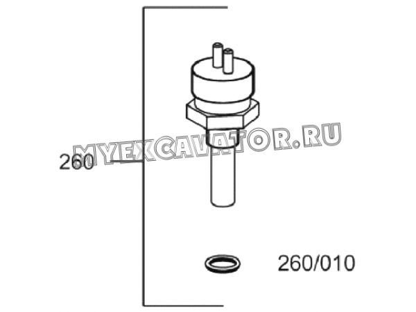 Датчик температуры/TEMP. SENSOR (S/N: A80001-) F3-20-1 Hidromek HMK 102 S