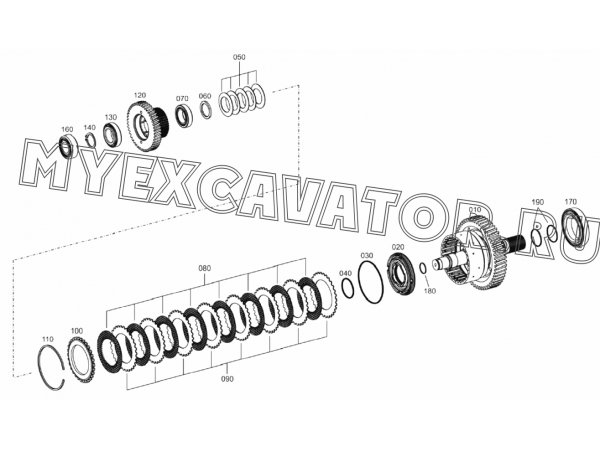 Коробка передач/COUPLING (K3) (S/N: A80001-) F3-12-1 Hidromek HMK 102 S