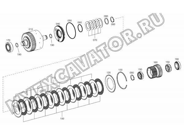 Коробка передач/COUPLING (K4) (S/N: A80001-) F3-13-1 Hidromek HMK 102 S