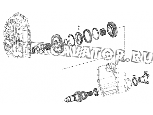 Коробка передач/OUTPUT (S/N: A80001-) F3-14-1 Hidromek HMK 102 S