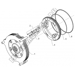 Тормоз задний/HALF- SHAFT AND BRAKES, REAR AXLE (S/N: A80001-) F2-8-1 Hidromek HMK 102 S