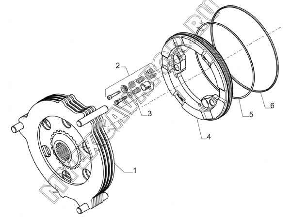 Тормоз задний/HALF- SHAFT AND BRAKES, REAR AXLE (S/N: A80001-) F2-8-1 Hidromek HMK 102 S