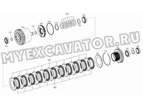 Коробка передач/REVERSING GEAR (S/N: A80001-) F3-8-1 Hidromek HMK 102 S