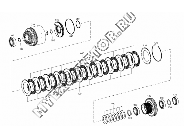 Коробка передач/REVERSING GEAR (S/N: A80001-) F3-7-1 Hidromek HMK 102 S