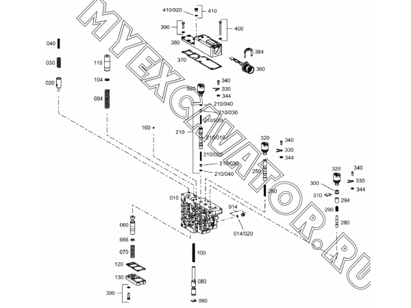 Механизм переключения передач/GEARSHIFT SYST. (S/N: A80001-) F3-16-1 Hidromek HMK 102 S