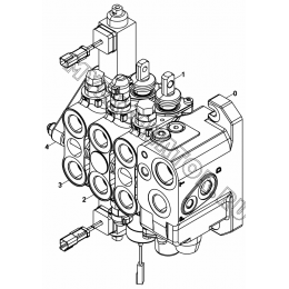 Гидросистема/LOADER CONTROL VALVE ELEMENTS (S/N: A80001-) E2-1-2-OP1 Hidromek HMK 102 S