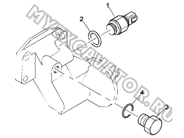 Датчик давления масла/LUBRICATION OIL PRESSURE SWITCH/GAUGE, ENGINE 1104D-44TA / CA, 4TA (S/N: A80001-) G1-27-1 Hidromek HMK 102 S