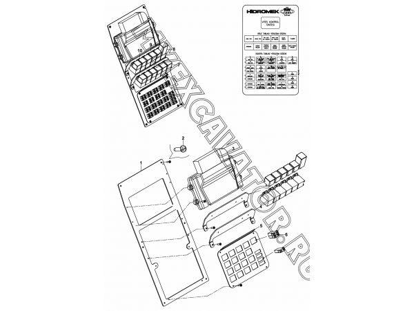 Предохранители и реле/FUSE BOX &amp; RELAYS AND LAYOUT (S/N: A80001-) C1-1-1 Hidromek HMK 102 S