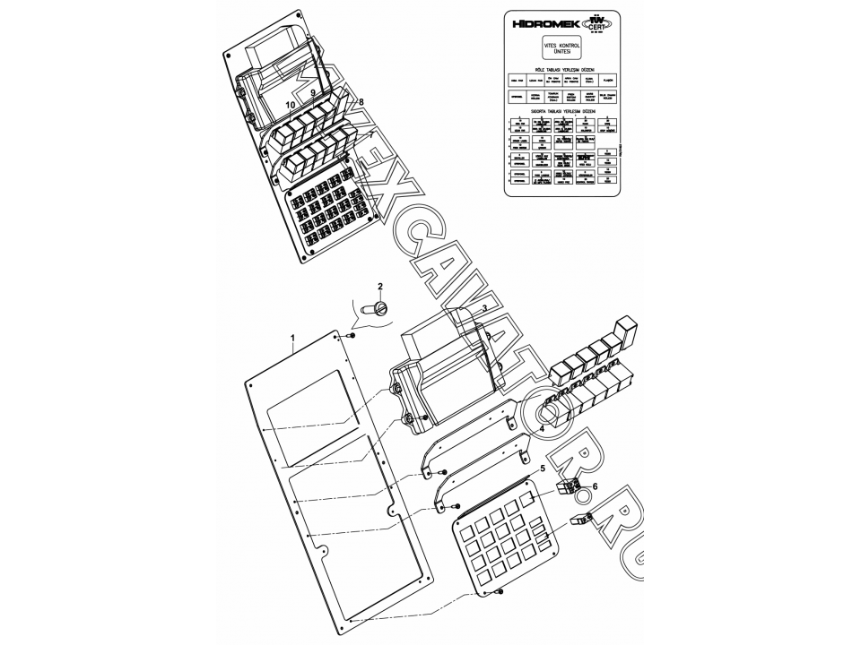 Hidromek 102s электрическая схема