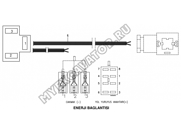 Электрооборудование/LEVELLING BLADE, (WITH TWO AXIS TURN) HARNESS (S/N: A80001-) C1-8-1 Hidromek HMK 102 S