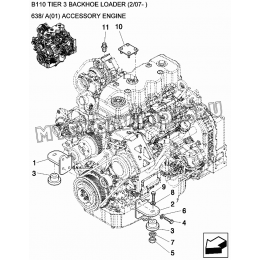 Подвеска двигателя/ACCESSORY ENGINE New Holland B110