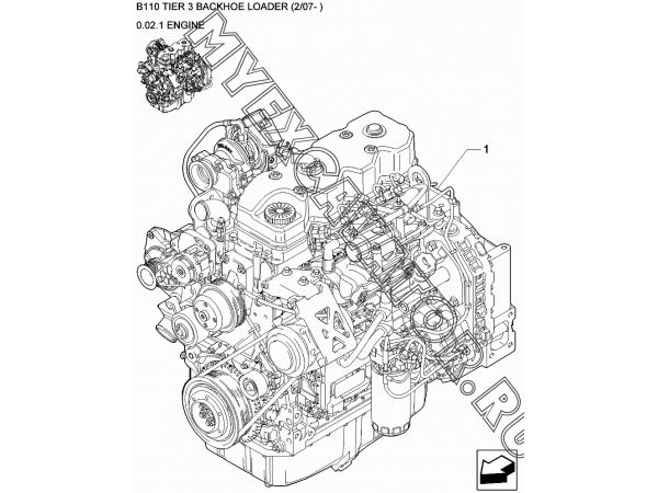 Двигатель/ENGINE New Holland B110