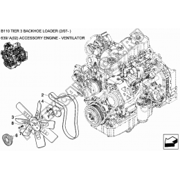 Вентилятор/ACCESSORY ENGINE - VENTILATOR New Holland B110