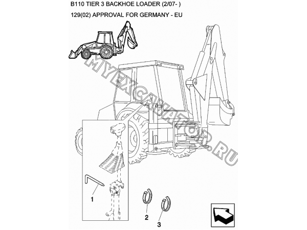 Дополнительное оснащение/APPROVAL FOR GERMANY - EU New Holland B110