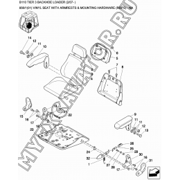 Сиденье оператора/VINYL SEAT WITH ARMRESTS &amp; MOUNTING HARDWARE (ROPS) - NA New Holland B110