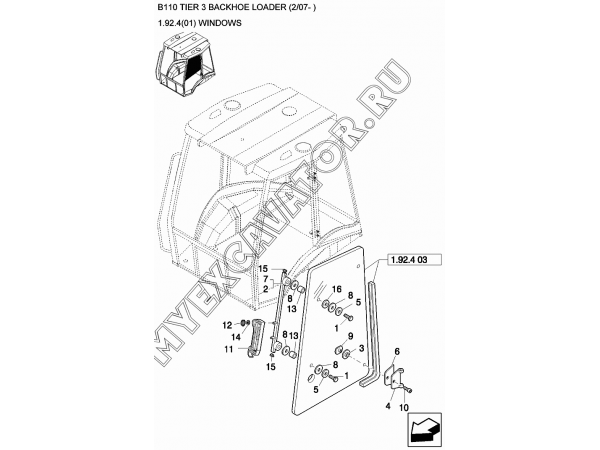 Окна/WINDOWS New Holland B110