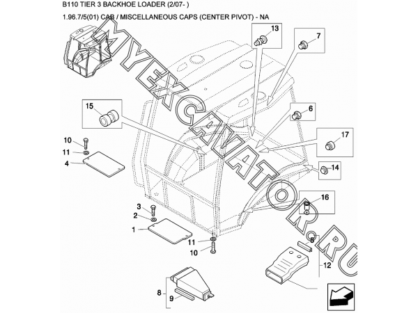 Заглушки/CAB / MISCELLANEOUS CAPS (CENTER PIVOT) - NA New Holland B110