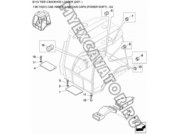 Заглушки/CAB / MISCELLANEOUS CAPS (POWER SHIFT) - EU New Holland B110