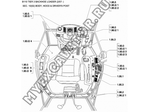 Кабина/BODY, HOOD &amp; DRIVER'S POST New Holland B110